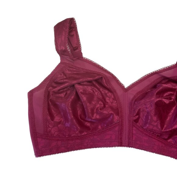 PLAYTEX 18 Hour Original Comfort Strap Wire Free Bra SZ 42C Pink Satin Unlined - Picture 12 of 12